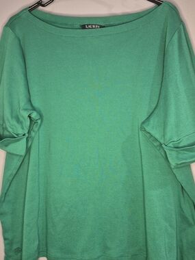 Ralph Lauren Emerald Green Crewneck Knit Top
